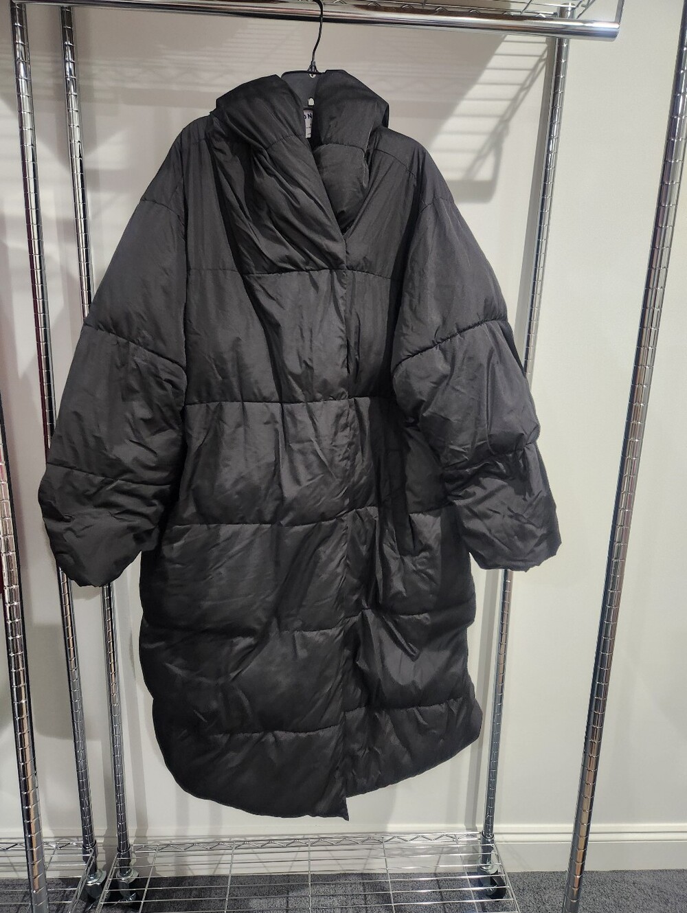 Old Navy Oversized Black Puffer Coat with Hood
